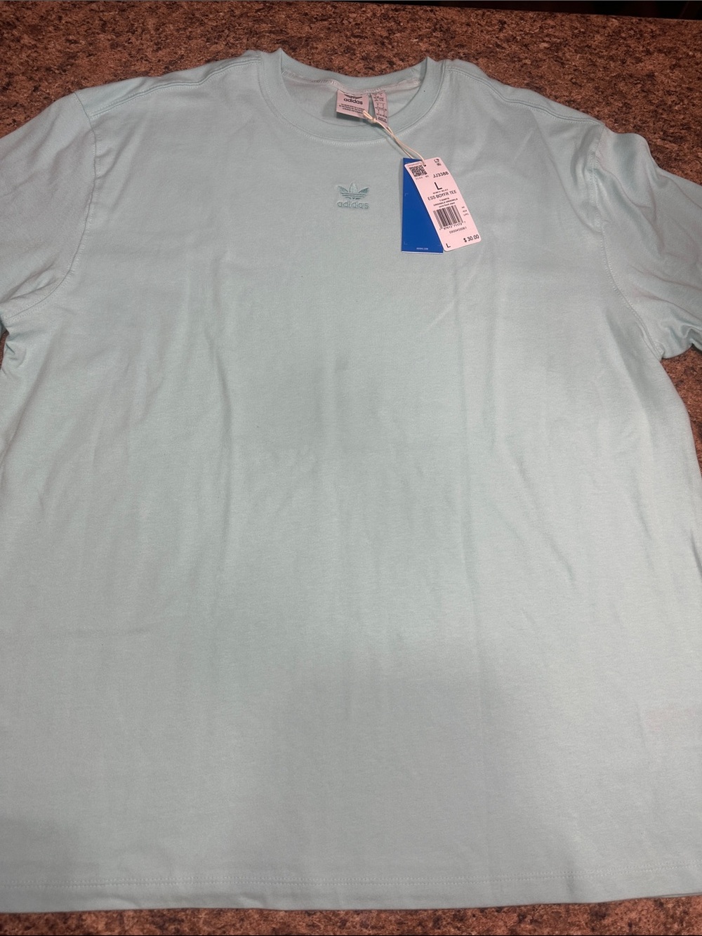 NWT adidas Boyfriend Tee Large Semi Flash Aqua